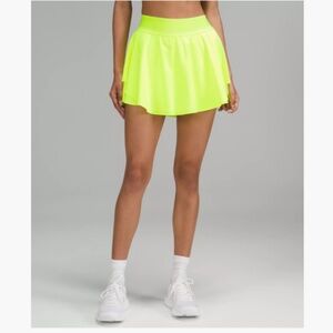 NWOT Lululemon Court Rival Skort - Neon Yellow